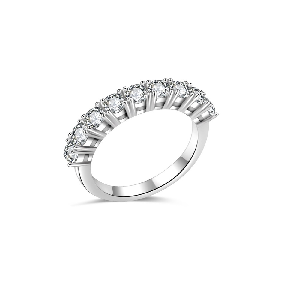 New Sterling Silver Half eternity band